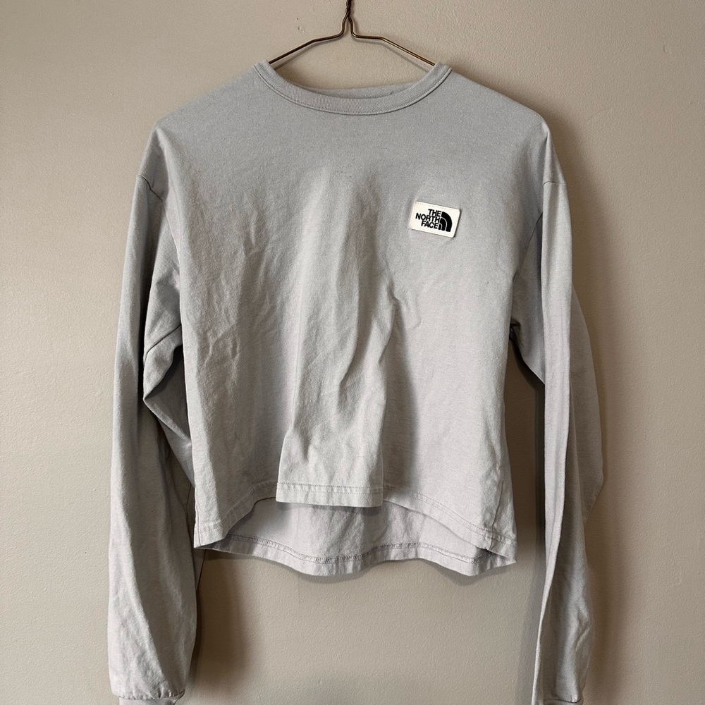 The North Face blue Long Sleeve crop top